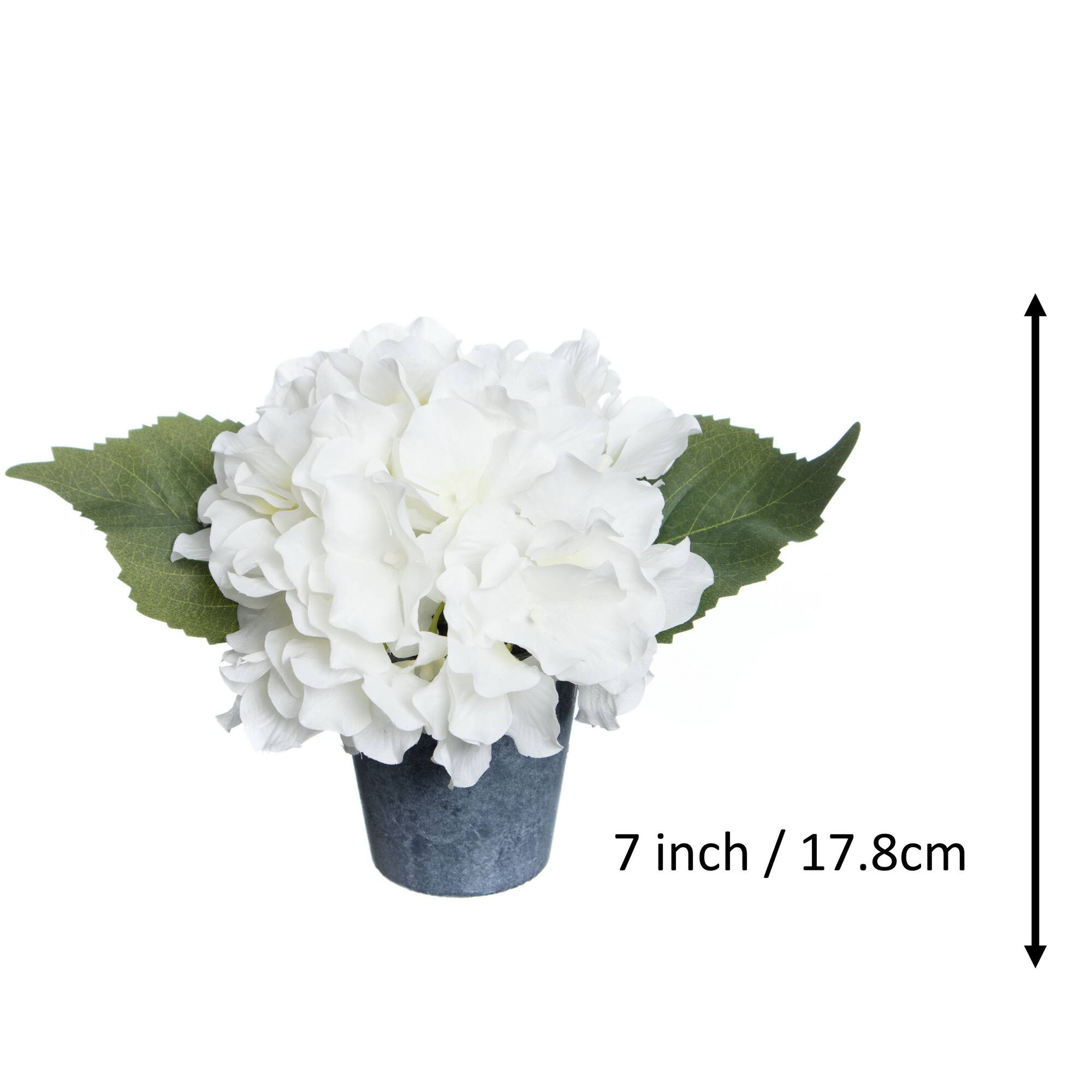 10" Premade White Hydrangea Potted Plant by Ashland®